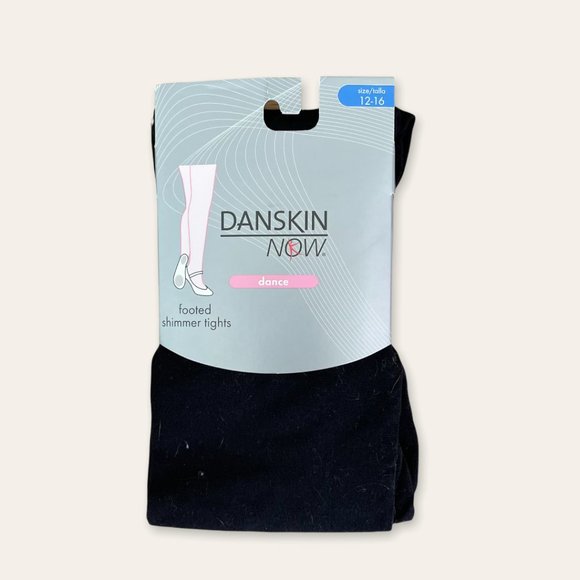 Footed dance shimmer tights, black, NWT - Picture 1 of 2